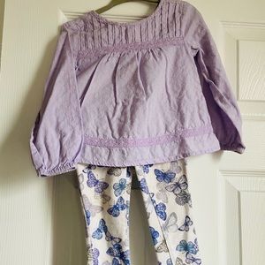 Lavender butterfly 2-piece set